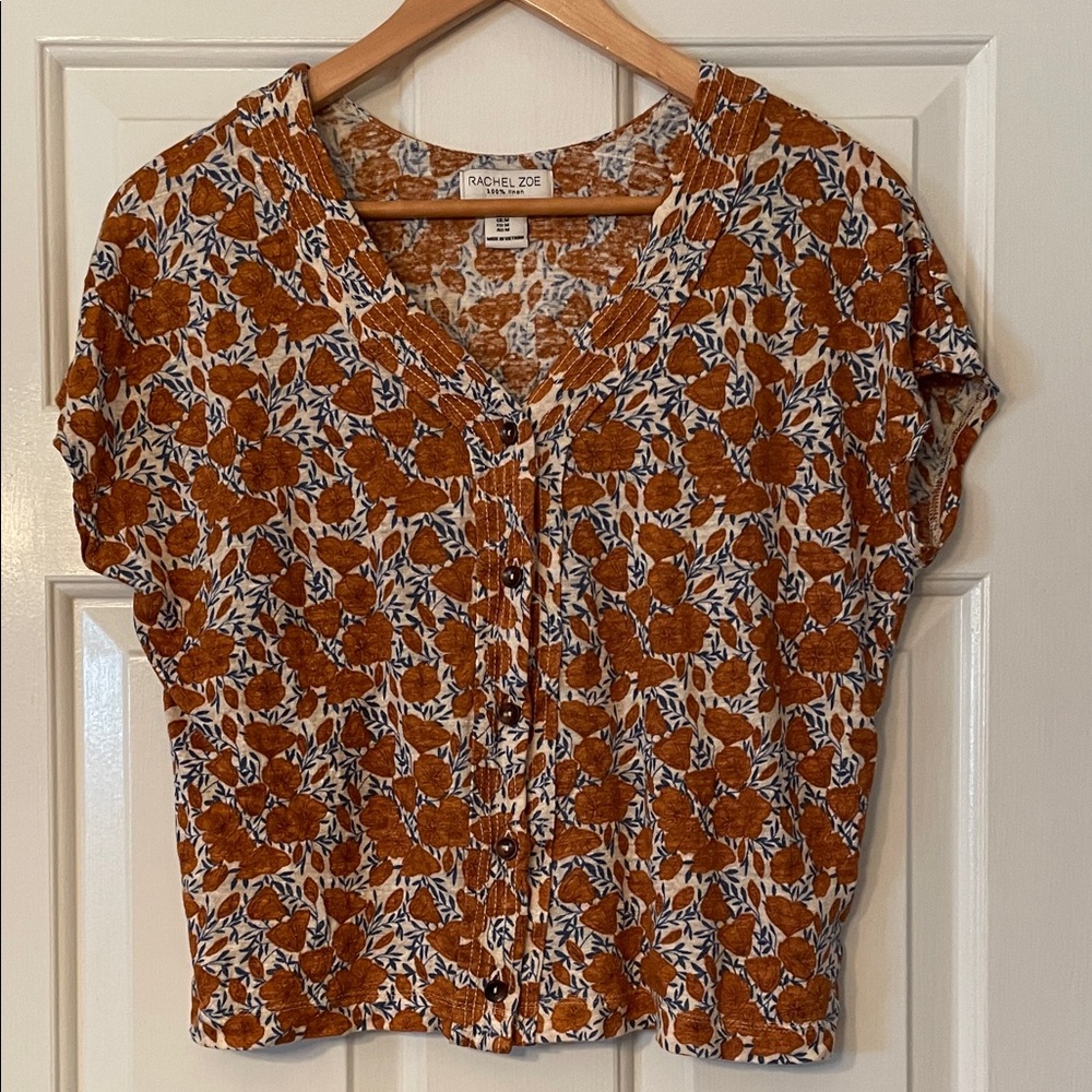 Rachel Zoe flora button down